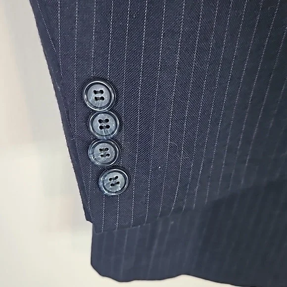 DH Holmes LTD Pinstripe Suit Vintage Three Piece Men's Large